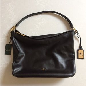 Ralph Lauren Leather Bramfield Callen Hobo Bag